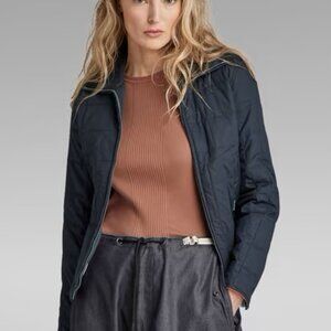 G-Star Slim Quilted Overshirt Navy Jacket Size XS
